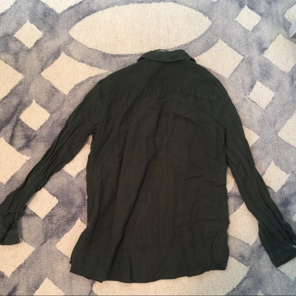 Army green button up shirt - Picture 3 of 3